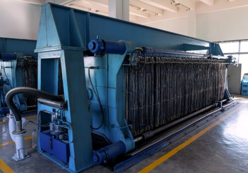 Sludge filter in waste water treatment plant